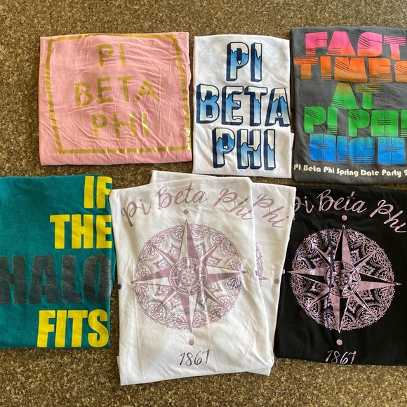 Lot of 7 Pi Beta Phi Sorority Tops, Size Medium - Picture 1 of 12